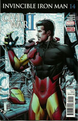 Invincible Iron Man, Vol. 2 Civil War II  |  Issue#14B | Year:2016 | Series: Iron Man | Pub: Marvel Comics | Second Print