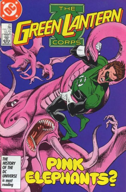 Green Lantern, Vol. 2 Pink Elephants |  Issue#211A | Year:1987 | Series: Green Lantern | Pub: DC Comics | Direct Edition