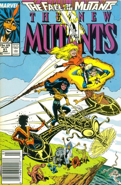 New Mutants, Vol. 1 The Fall of the Mutants - Our Way! |  Issue#61B | Year:1987 | Series: New Mutants | Pub: Marvel Comics | Newsstand Edition