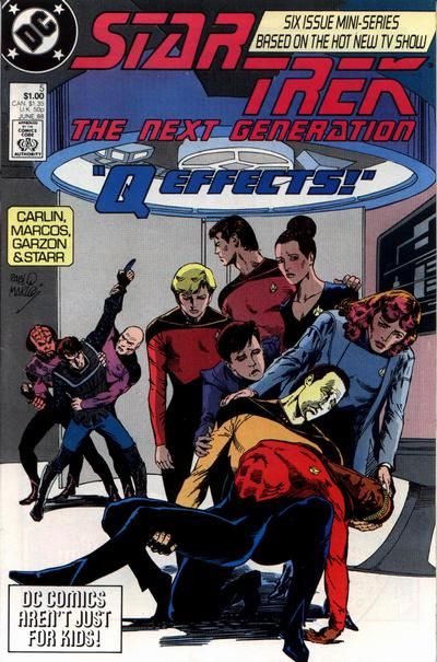 Star Trek: The Next Generation, Vol. 1 Q Effects |  Issue#5A | Year:1988 | Series: Star Trek | Pub: DC Comics | Direct Edition