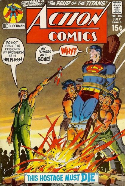 Action Comics, Vol. 1 This Hostage Must Die!; Superman Vs. Supergirl: The Feud of the Titans! |  Issue#402A | Year:1971 | Series:  | Pub: DC Comics | Direct Edition
