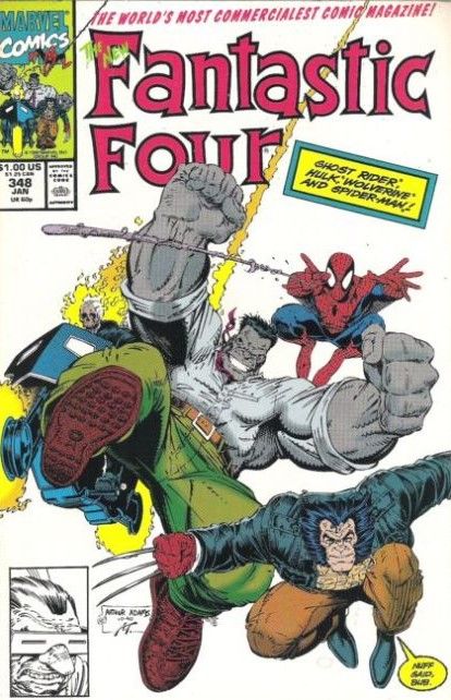 Fantastic Four, Vol. 1 Where Monsters Dwell! (Or Is It... Where Creatures Roam?) |  Issue#348A | Year:1990 | Series: Fantastic Four | Pub: Marvel Comics | Direct Edition