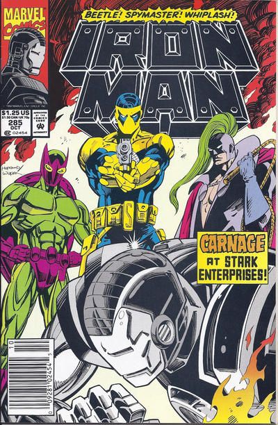 Iron Man, Vol. 1 Ashes To Ashes |  Issue#285B | Year:1992 | Series: Iron Man | Pub: Marvel Comics | Newsstand Edition