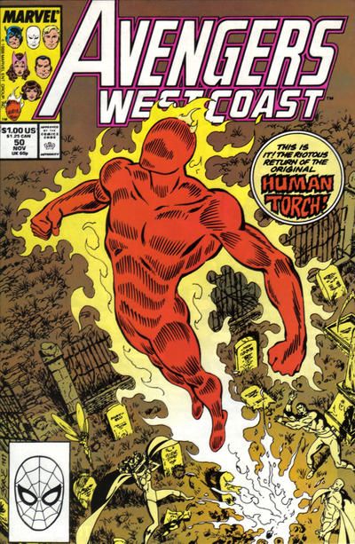 The West Coast Avengers, Vol. 2 Return Of The Hero |  Issue#50A | Year:1989 | Series:  | Pub: Marvel Comics | Direct Edition