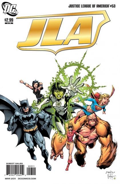 Justice League of America, Vol. 2 JLA: Omega, Part Four: Finale |  Issue#53A | Year:2011 | Series: Justice League | Pub: DC Comics | Mark Bagley & Rob Hunter Regular Cover