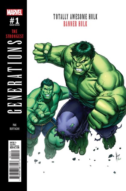 Generations: Banner Hulk & Totally Awesome Hulk  |  Issue#1B | Year:2017 | Series:  | Pub: Marvel Comics | Variant Dale Keown Cover