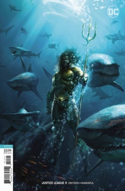 Justice League, Vol. 3 Drowned Earth |  Issue#11B | Year:2018 | Series: Justice League | Pub: DC Comics | Francesco Mattina Aquaman Movie Variant