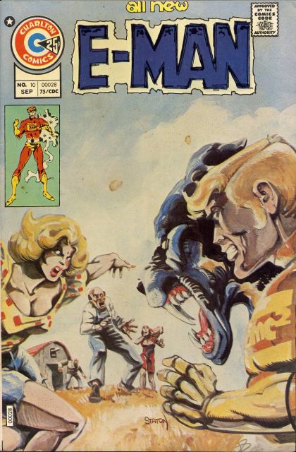 E-Man (Charlton Comics) The Energy Man / ROG 2000 vs. The Sog |  Issue#10A | Year:1975 | Series: E-Man | Pub: Charlton Comics | Regular Edition