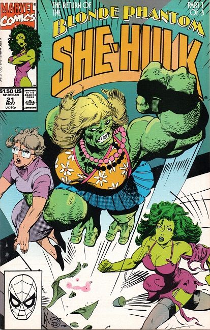 The Sensational She-Hulk, Vol. 1 The Return of the Blonde Phantom, Part 1: Atomic Secrets! |  Issue#21 | Year:1990 | Series: Hulk | Pub: Marvel Comics |