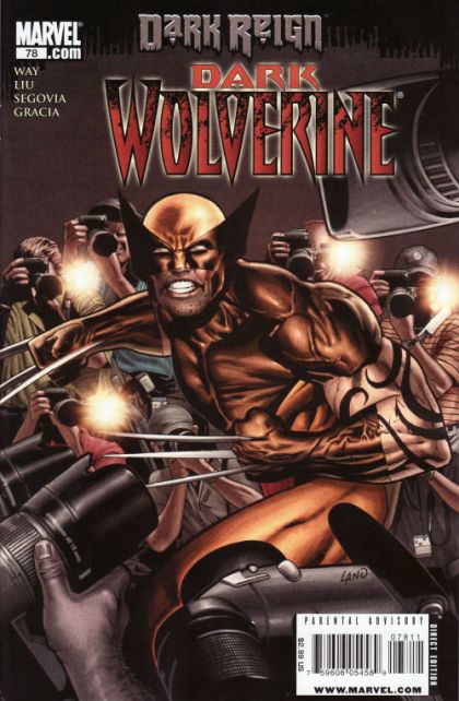 Wolverine, Vol. 3 Dark Reign - My Hero, Part One |  Issue#78A | Year:2009 | Series: Wolverine | Pub: Marvel Comics | Greg Land Regular Cover