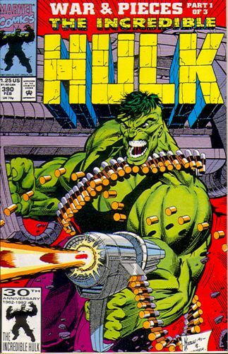 The Incredible Hulk, Vol. 1 War & Pieces, Part 1: This Means War |  Issue#390A | Year:1991 | Series: Hulk | Pub: Marvel Comics |
