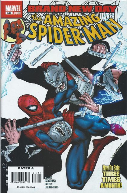 The Amazing Spider-Man, Vol. 2 Brand New Day, Part 2: Crimes of the Heart |  Issue#547A | Year:2008 | Series: Spider-Man | Pub: Marvel Comics | Steve McNiven Regular