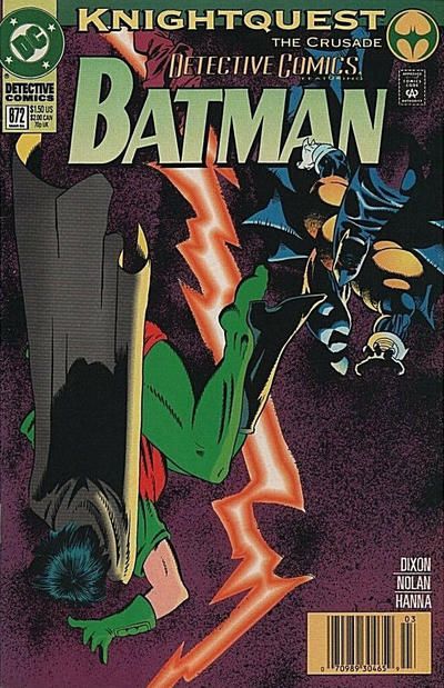 Detective Comics, Vol. 1 Knightquest: The Crusade - Smash Cut |  Issue#672B | Year:1994 | Series: Detective Comics | Pub: DC Comics | Newsstand Edition