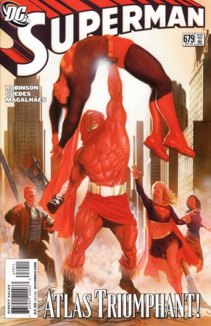 Superman, Vol. 1 The Coming of Atlas, Part 3: All That's Red and Blue Falls Down |  Issue#679A | Year:2008 | Series: Superman | Pub: DC Comics | Direct Edition