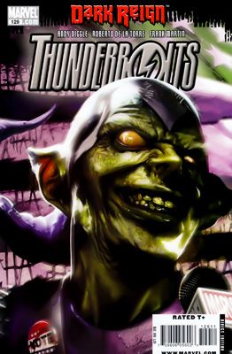 Thunderbolts, Vol. 1 Dark Reign - Hammer Down, Part Two: It's Not Easy Being Green |  Issue#129A | Year:2009 | Series: Thunderbolts | Pub: Marvel Comics | Francesco Matt Mattina Regular Cover