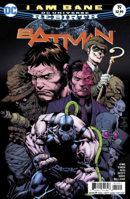 Batman, Vol. 3 I am Bane |  Issue#19A | Year:2017 | Series: Batman | Pub: DC Comics | David Finch Regular