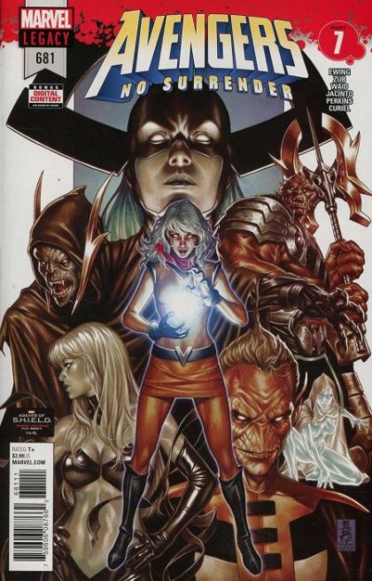 Avengers, Vol. 7 No Surrender, Part Seven |  Issue#681A | Year:2018 | Series: Avengers | Pub: Marvel Comics | Regular Mark Brooks Cover