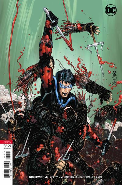 Nightwing, Vol. 4 The Bleeding Edge, Part 4 |  Issue#47B | Year:2018 | Series: Nightwing | Pub: DC Comics | Variant John Romita Jr & Danny Miki Cover