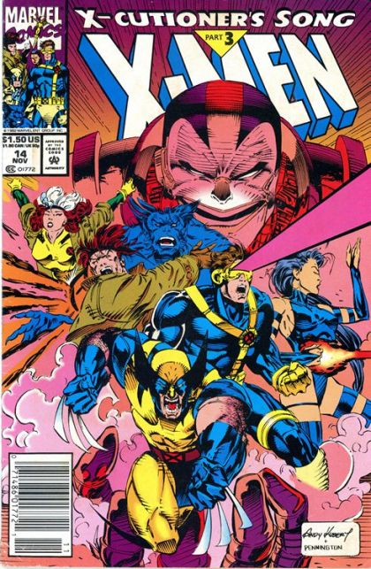 X-Men, Vol. 1 X-Cutioner's Song - Part 3: Fingers On The Trigger |  Issue#14B | Year:1992 | Series: X-Men | Pub: Marvel Comics | Newsstand Edition