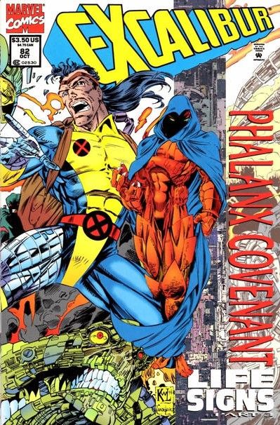 Excalibur, Vol. 1 Phalanx Covenant: Life Signs - Part 3: The Light Of A Tainted Dawn |  Issue#82B | Year:1994 | Series: Excalibur | Pub: Marvel Comics |  - Holo-Graphix Wrap-Around Cover