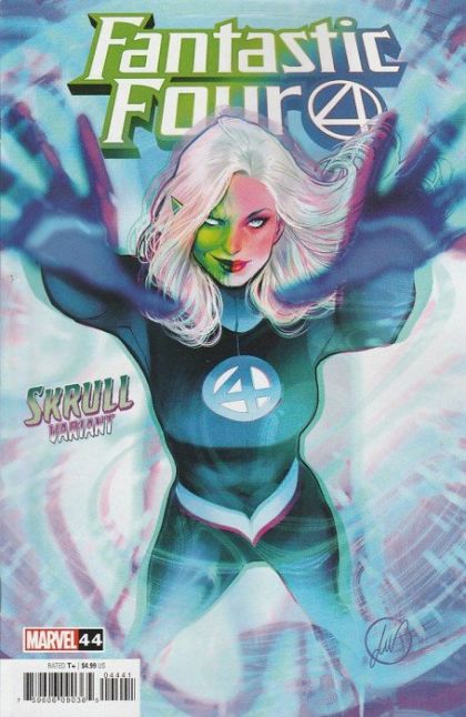Fantastic Four, Vol. 6 Reckoning War, Sacrifice Everything |  Issue#44D | Year:2022 | Series: Fantastic Four | Pub: Marvel Comics | Lucas Werneck Skrull Variant