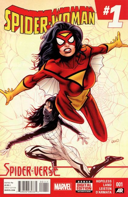 Spider-Woman, Vol. 5 Spider-Verse  |  Issue#1A | Year:2014 | Series: Spider-Woman | Pub: Marvel Comics | Regular Greg Land Cover