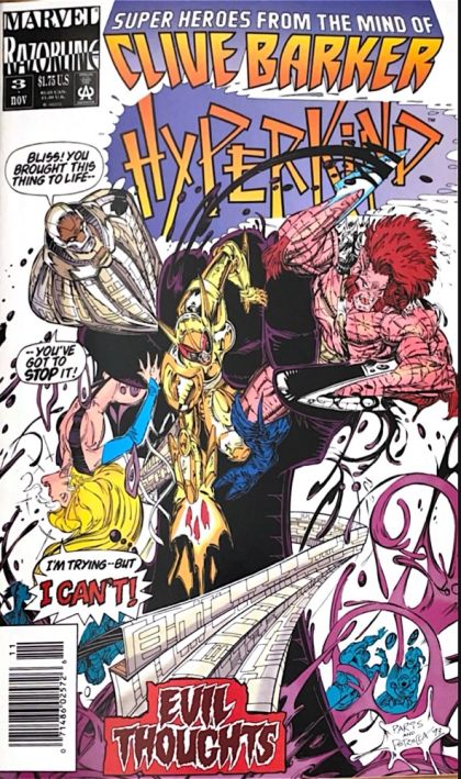 Hyperkind The Big Lie |  Issue#3B | Year:1993 | Series: Clive Barker | Pub: Marvel Comics | Newsstand Edition