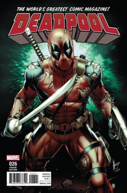 Deadpool, Vol. 5 Heart-Shaped Box |  Issue#26B | Year:2017 | Series: Deadpool | Pub: Marvel Comics | Dale Keown Variant