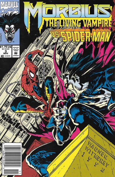 Morbius: The Living Vampire, Vol. 1 Some Of Your Blood |  Issue#3B | Year:1992 | Series: Midnight Sons | Pub: Marvel Comics | Newsstand Edition