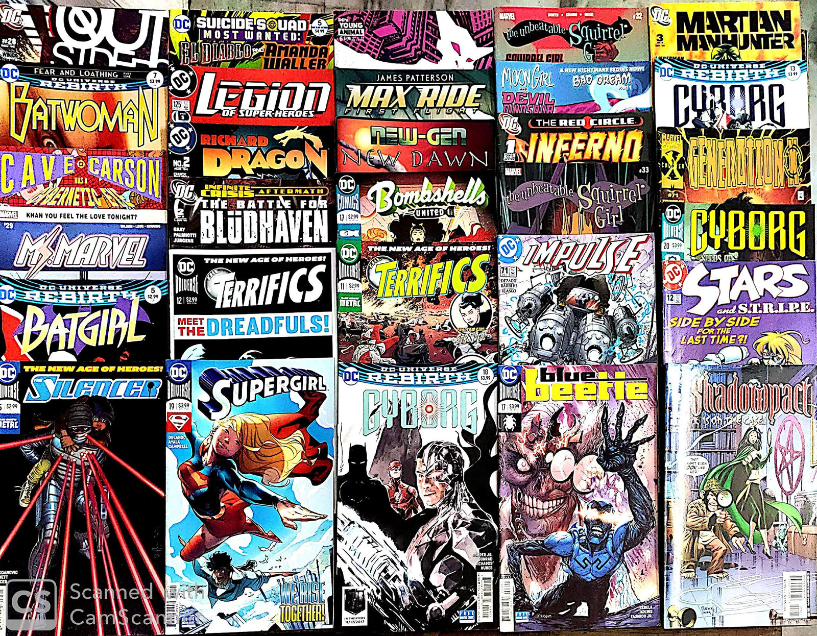 Set of 20 Comics by DC Comics and Marvel Comics Without Popular Charac