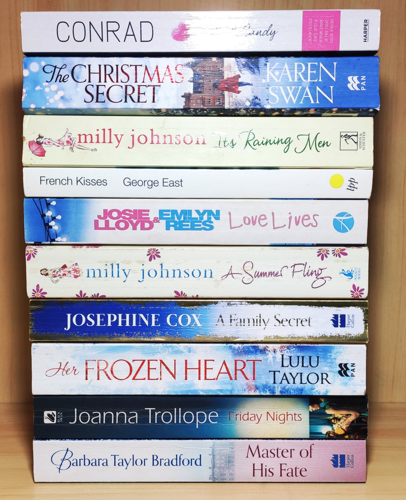 Bestselling Love & Romance Fiction | Pack of 10 Books | Condition: Good | Free Bookmarks