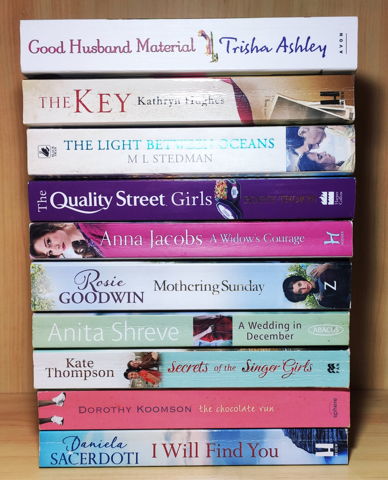 Bestselling Love & Romance Fiction | Pack of 10 Books | Condition: Good | Free Bookmarks