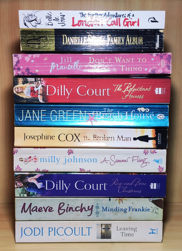 Bestselling Love & Romance Fiction | Pack of 10 Books | Condition: Good | Free Bookmarks