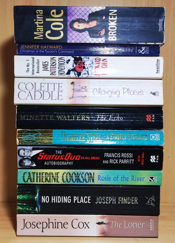 Mixed Popular Fiction | Pack of 10 Books | Condition: Good | Free Bookmarks