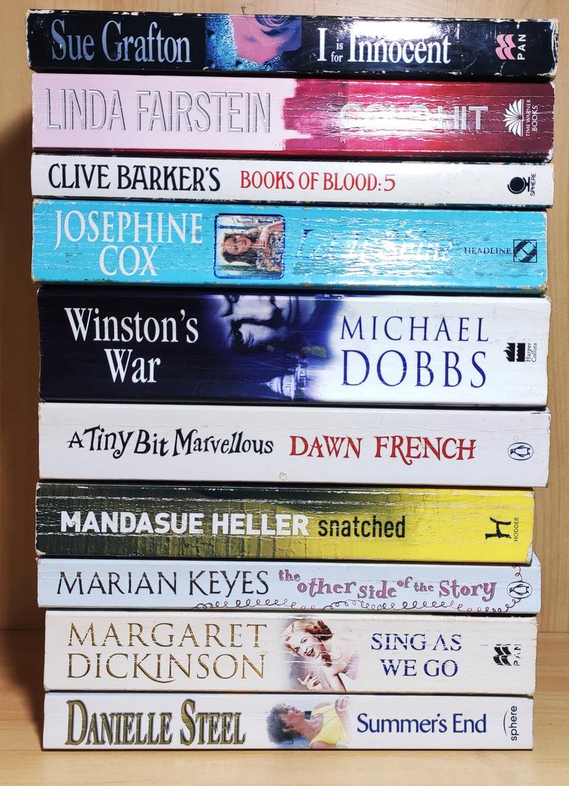 Mixed Popular Fiction | Pack of 10 Books | Condition: Good | Free Bookmarks