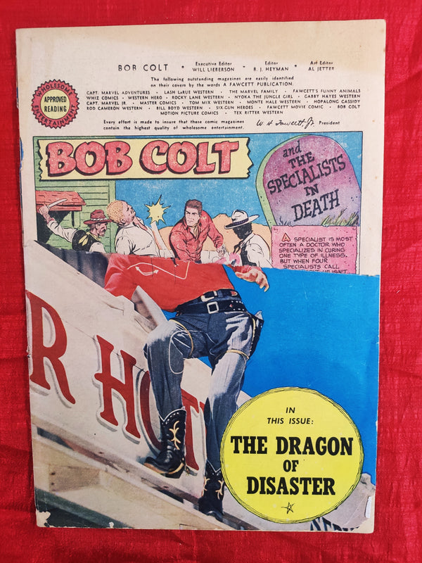 Bob Colt | Year:1950 | Old Condition | Cover Damaged | Pages Complete