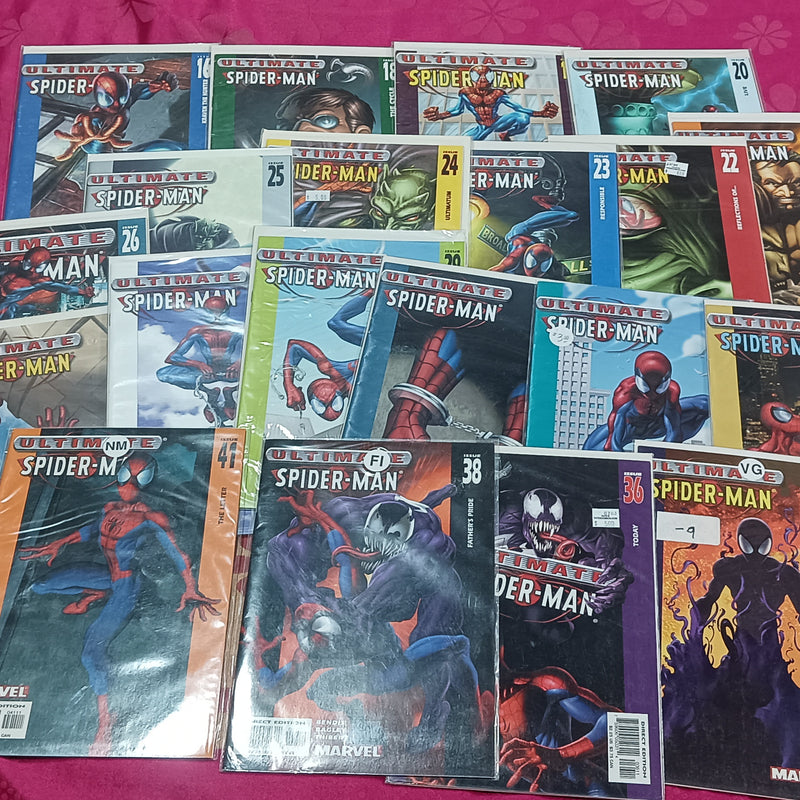 41 Issues of Ultimate Spider-Man | Issue 16-67 | 10 Books Missing: 17,33,35,37,39,40,54,61,61,62