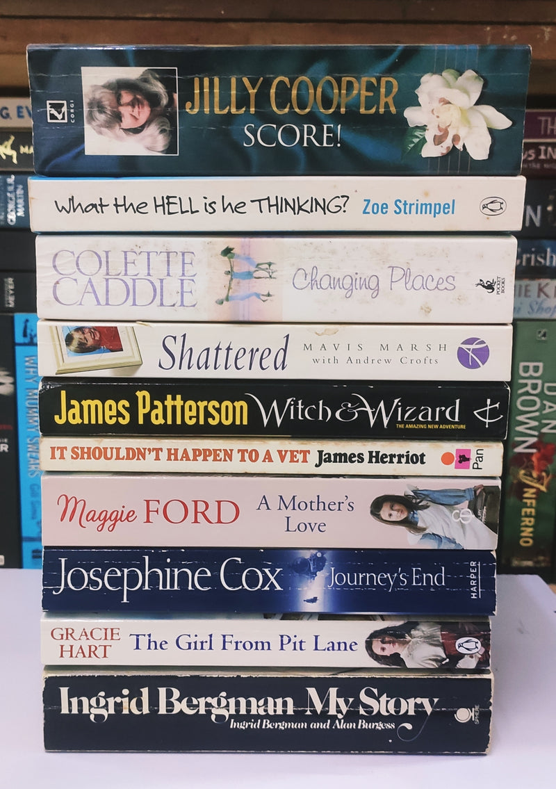 Bestsellers Mixed Popular Fiction | Pack of 10 Books | Condition: Good | Free Bookmarks
