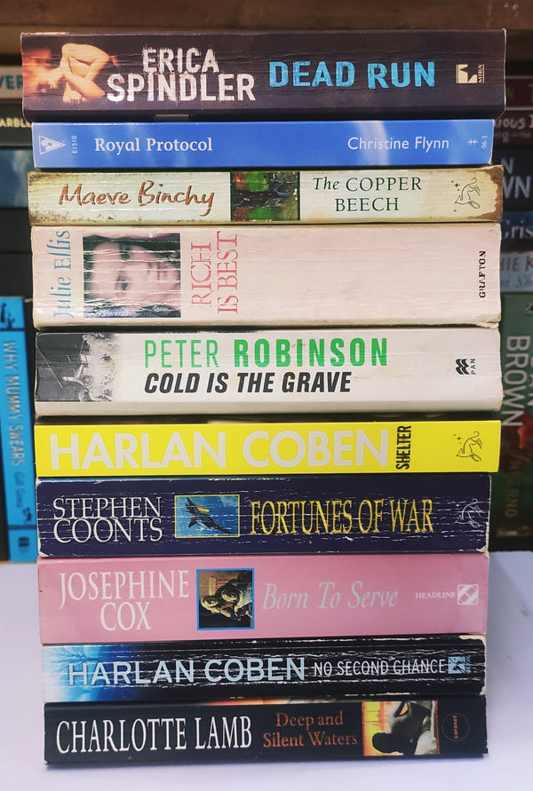Bestsellers Mixed Popular Fiction | Pack of 10 Books | Condition: Good | Free Bookmarks