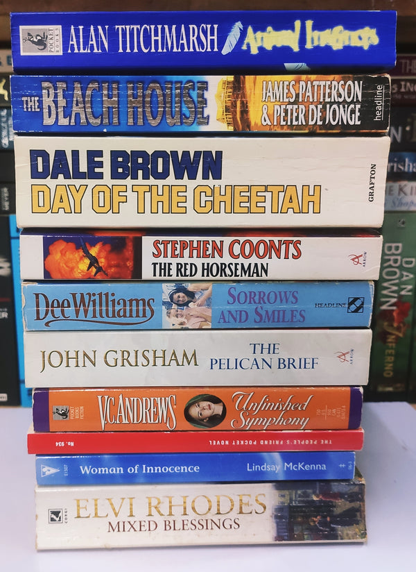 Bestsellers Mixed Popular Fiction | Pack of 10 Books | Condition: Good | Free Bookmarks