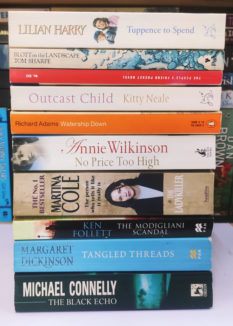 Bestsellers Mixed Popular Fiction | Pack of 10 Books | Condition: Good | Free Bookmarks