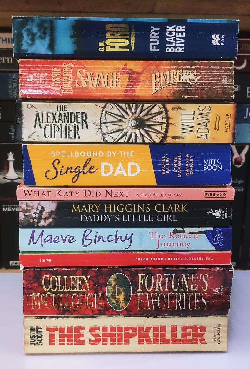 Bestsellers Mixed Popular Fiction | Pack of 10 Books | Condition: Good | Free Bookmarks