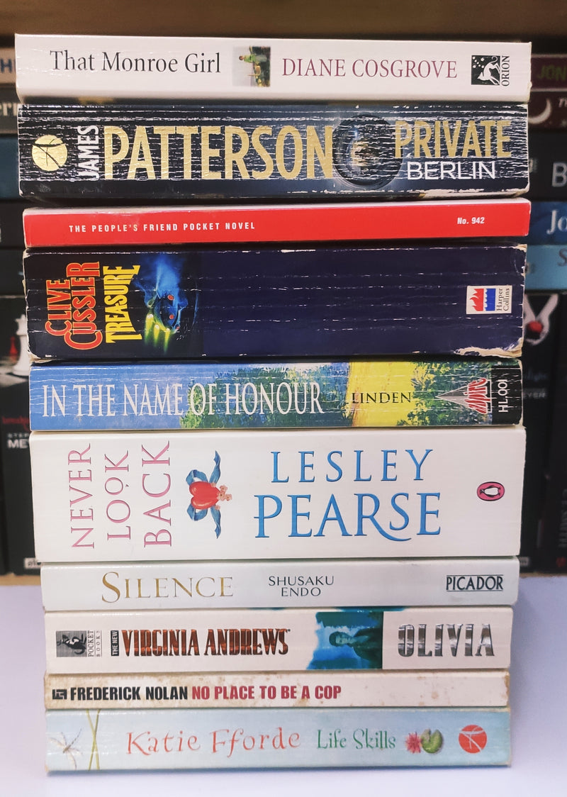 Bestsellers Mixed Popular Fiction | Pack of 10 Books | Condition: Good | Free Bookmarks