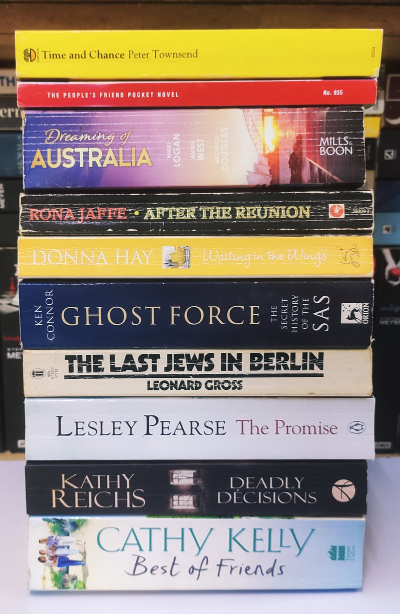 Bestsellers Mixed Popular Fiction | Pack of 10 Books | Condition: Good | Free Bookmarks