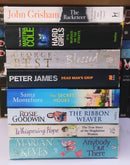 Bestsellers Mixed Popular Fiction | Pack of 8 Books | Condition: Good | Free Bookmarks