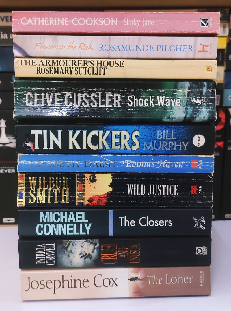 Bestsellers Mixed Popular Fiction | Pack of 10 Books | Condition: Good | Free Bookmarks