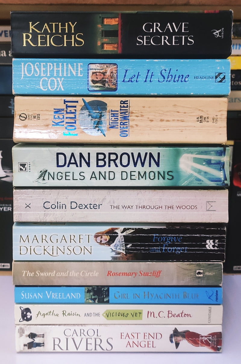 Bestsellers Mixed Popular Fiction | Pack of 10 Books | Condition: Good | Free Bookmarks
