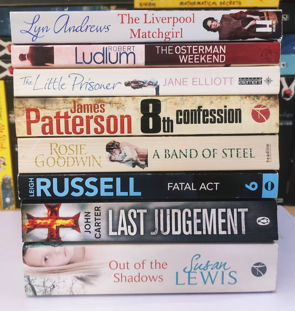 Bestsellers Mixed Popular Fiction | Pack of 8 Books | Condition: Good | Free Bookmarks