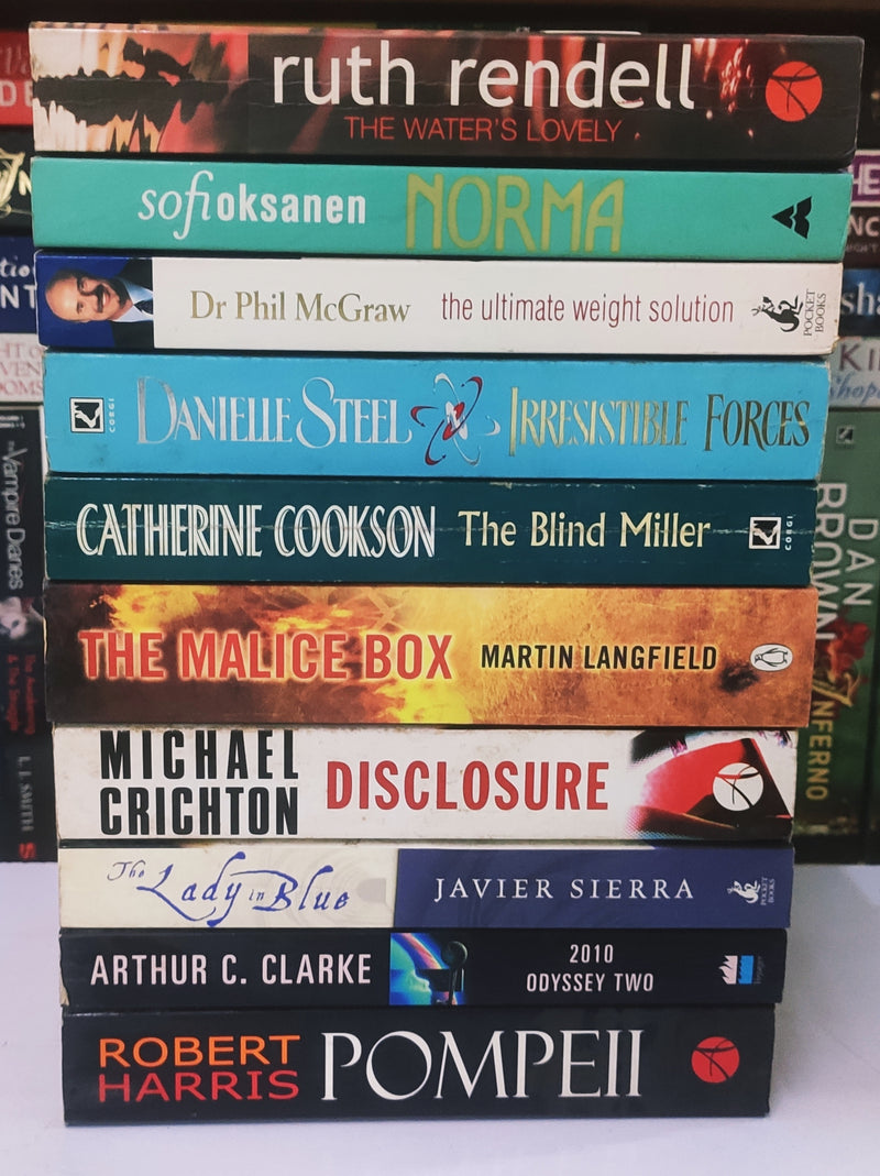 Bestsellers Mixed Popular Fiction | Pack of 10 Books | Condition: Good | Free Bookmarks