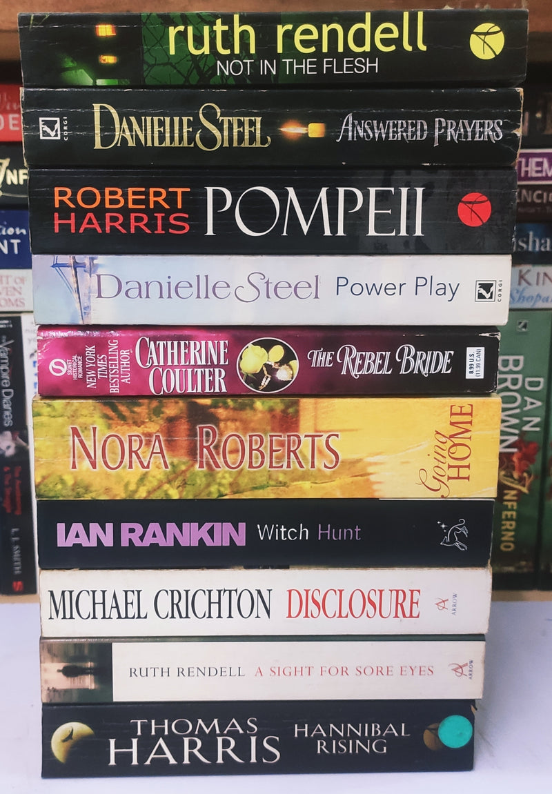 Bestsellers Mixed Popular Fiction | Pack of 10 Books | Condition: Good | Free Bookmarks